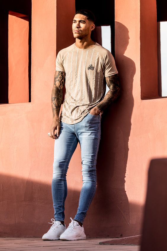 Calça para homem alto e deals magro